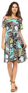 Zoozie Off The Shoulder Knee Length Dress