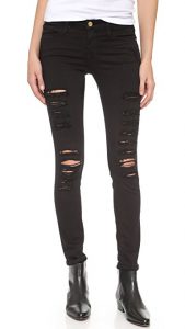 Frame Denim Le Color Rip Skinny Jeans