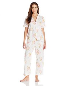 Carole Hochman Women's Floral Cotton Capri PJ