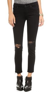 MOTHER Women's The Looker Frayed Ankle Jeans
