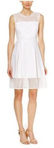 Calvin Klein Women's Crochet Sleeveless Fit & Flare Dress 