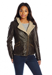 Levi's Women's Asymmetrical Sherpa-Lined Faux-Fur Jacket